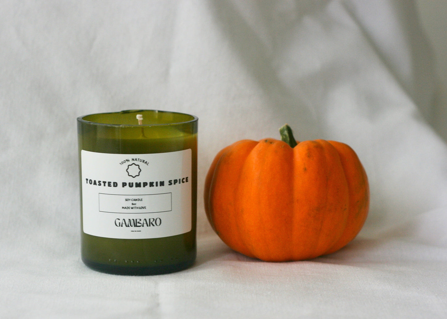 Gambaro Candle 8 oz, Toasted Pumpkin Spice